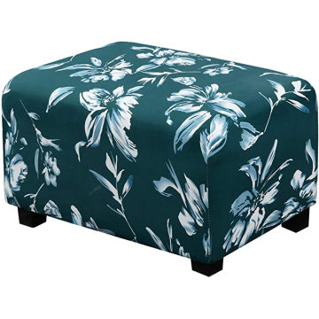 Fleece Printing Rectangle Stretch Ottoman Sofa Slipcovers